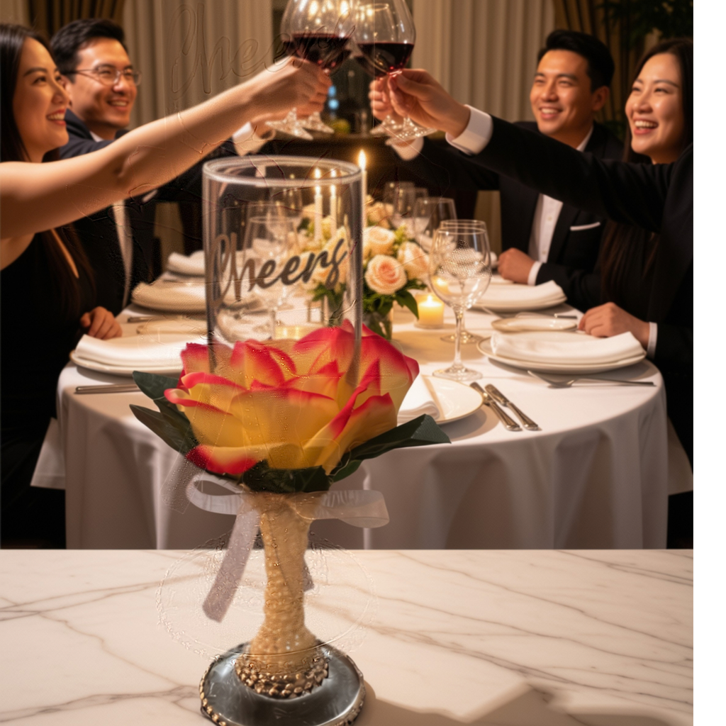 Celebration Floral Wine Flute – Wedding, Anniversary & Birthday
