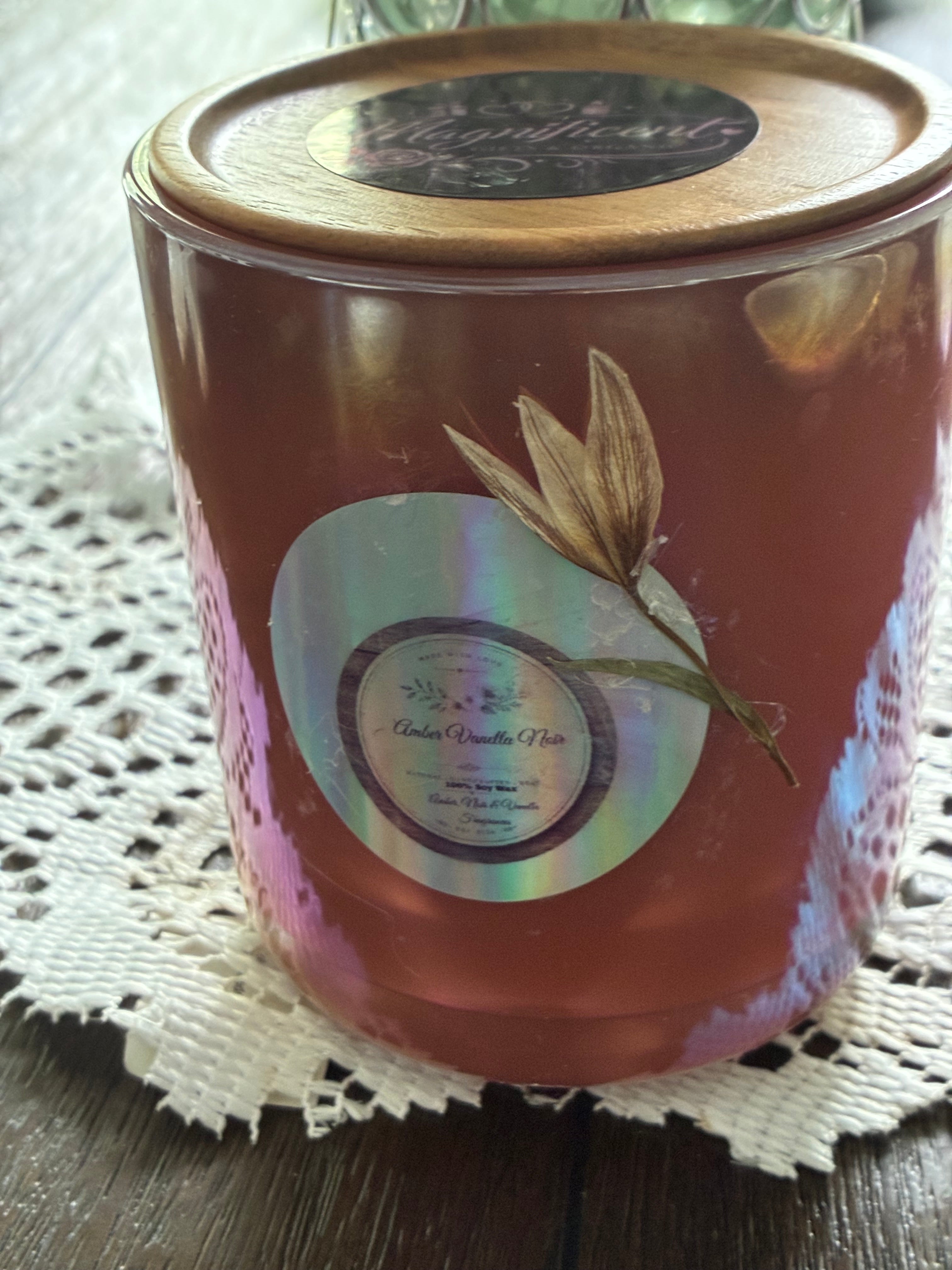 Saffron Amber Noir 100% Soy  Candle