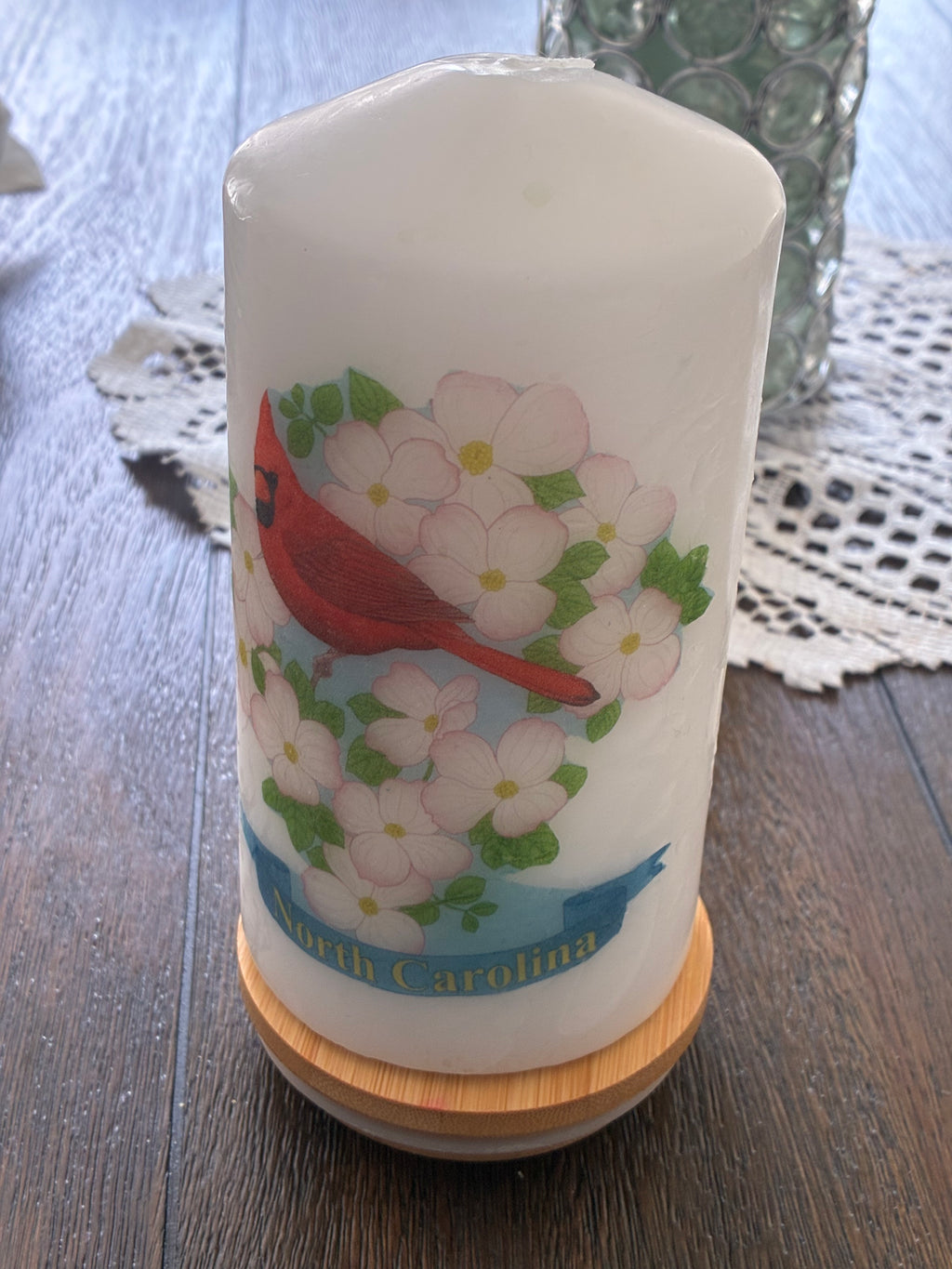North Carolina Birds & Blooms Pillar Candle