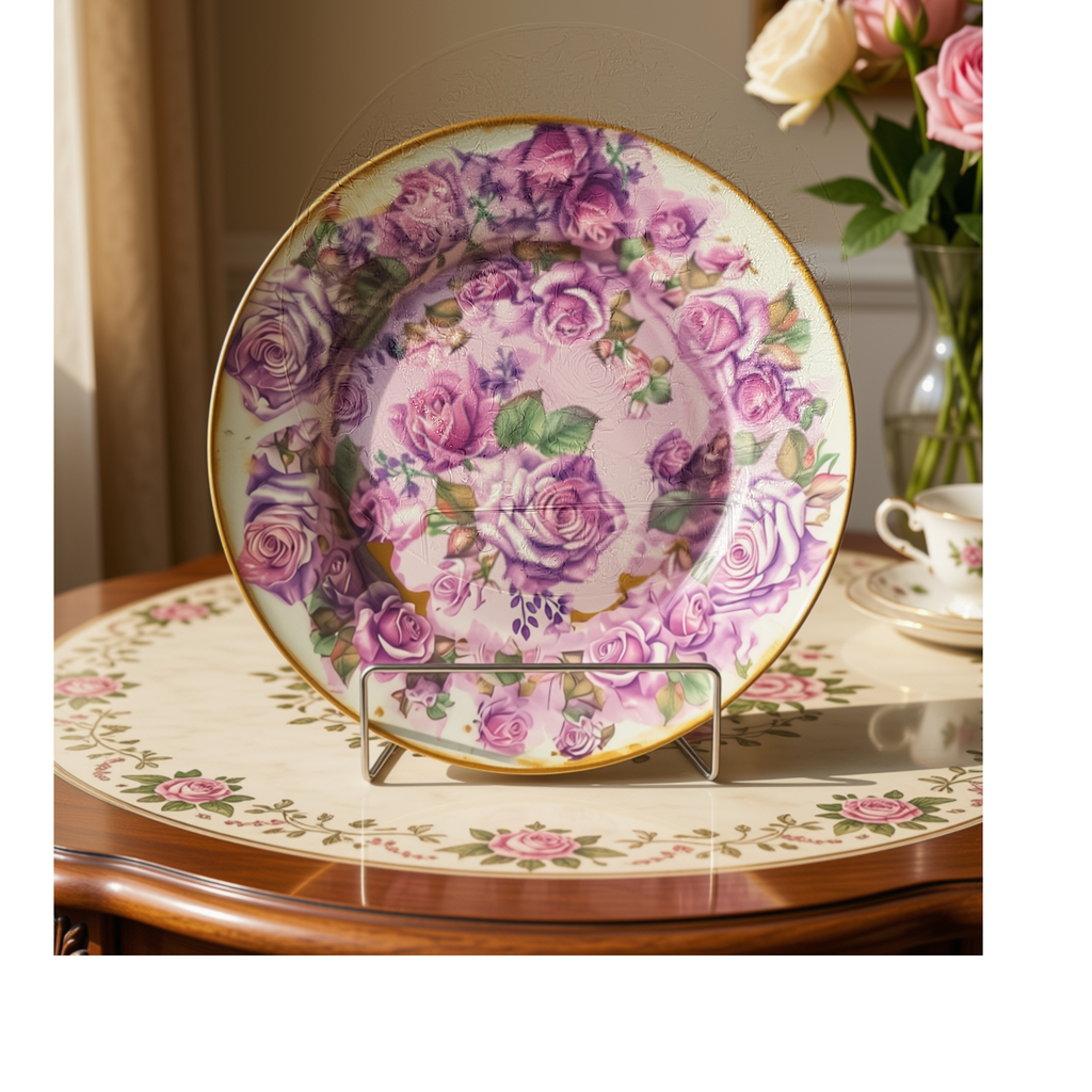 Purple Rose Display Plate